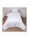 Viopros Set Baby Sheets Crib Cotton Rea White 120x160cm 3 Pieces