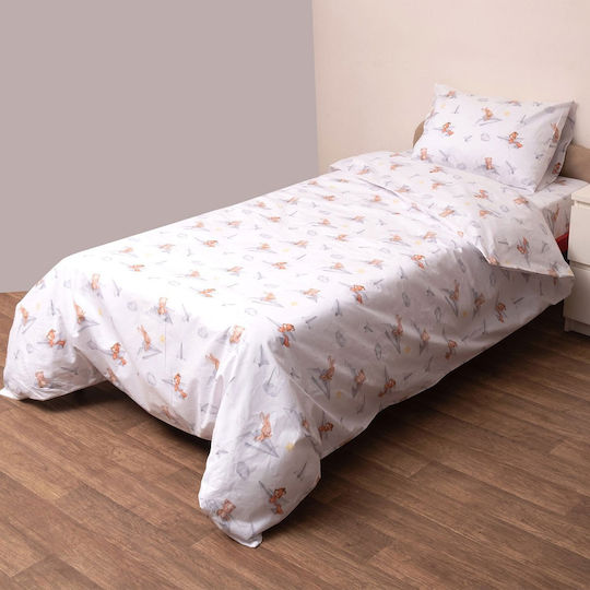 Viopros Set Baby Sheets Cradle Cotton Huck White 80x100cm 2 Pieces