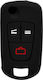 Techsuit Car Key Case 1005.02 Opel Vauxhal Zafira Meriva Tigra Black