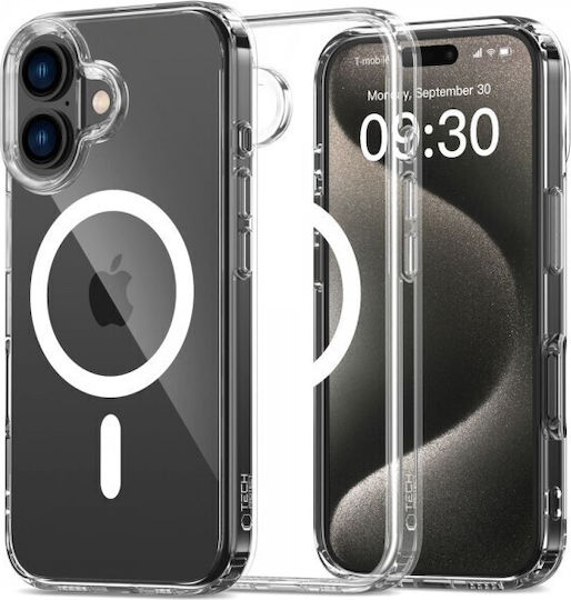 Tech-Protect Magmat Umschlag Rückseite Silikon / Kunststoff Weiß (iPhone 16 Plus)