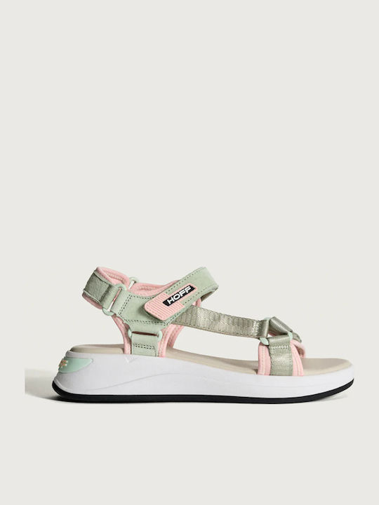 Sandale Casual Damă Sporty Verzi De Piele