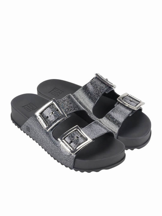 Women's Flat Sandals in Black Color