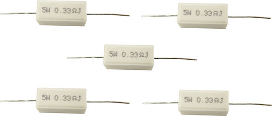 Kit Rezistoare Orizontale 0Kohm 5W (5buc) CR-L 0.33R 5% 5W
