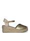 Damenplattformen im Espadrilles-Stil Goldene