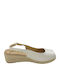 Damenplattformen im Espadrilles-Stil Weiß