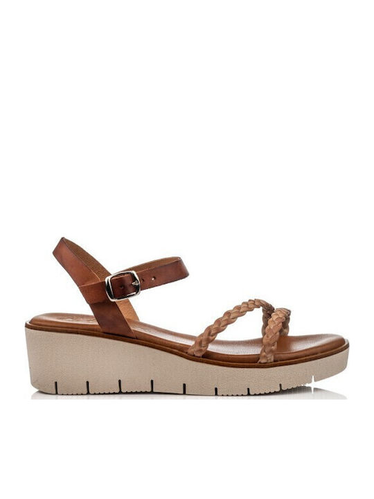 Damenplattformen Tabac Braun