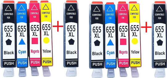 655xl Compatible Inkjet Printer Ink Package HP HP655XL, HP655XL, HP655XL, HP655XL, HP655XL, HP655XL, HP655XL, HP655XL, HP655XL, HP655XL 18ml Multi (Color) / Black 10pcs