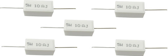Комплект Хоризонтални резистори 10ohm 5W (5бр) CR-L 10R 5W 5% RoHS