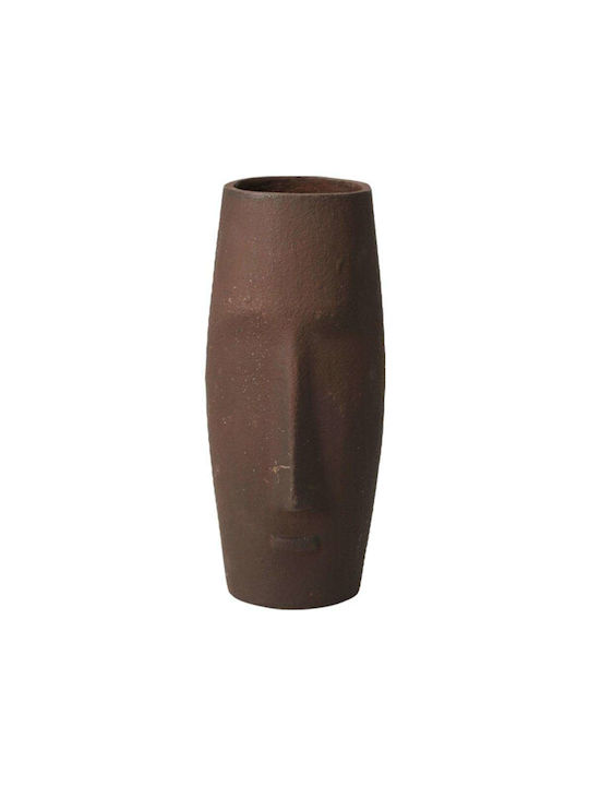 Koopman Διακοσμητικό Βάζο Aluminium Braun 9x9x20cm 1Stück