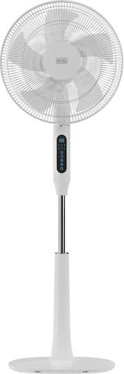 Black & Decker Pedestal Fan 24W With Remote Control White
