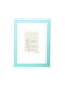 Wooden Wall Photo Frame 60x80 Light Blue Pastel Shade Plexiglass K228/98