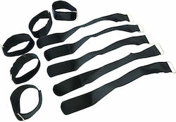 Cobra Pack of 10pcs Black Velcro Cable Ties CCT-384