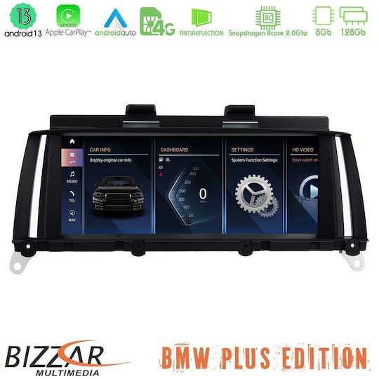 Bizzar Car Audio System for BMW X3 (F25) / X4 (F26) / X3 / X4 2014-2018 (Bluetooth/USB/AUX/WiFi/GPS/Apple-Carplay/Android-Auto/CD) with Touch Screen 8.8"