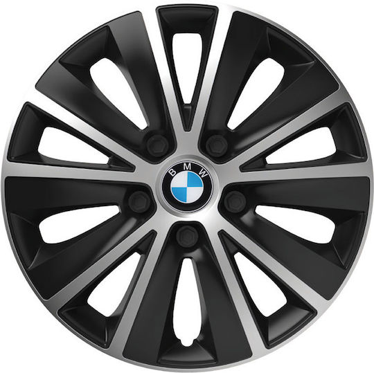 Versaco Car Hubcap Set Rapide with Bmw Emblem 16" 4pcs Black