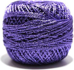 Knitting Yarn Metallic Anchor Col 310 Purple 25gr 100mtr