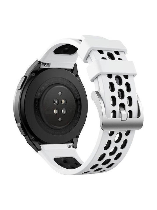 Tech-Protect Каишка Силикон Бяло / черно (Huawei Watch GT 2e - Часовник Huawei GT 2e)