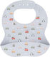 Tutete Waterproof Bib Silicone with Pocket City Cars for 6 m+