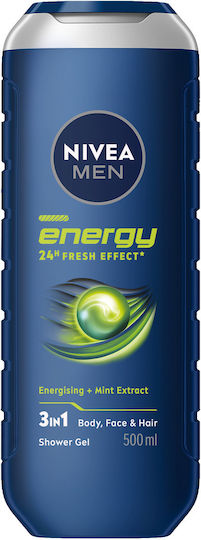 Nivea Shower Gel Bubble Bath for Men & Mint Scent 500ml