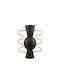 Zen Collection Metallic Green Vase Gold Handles 39x20x50.5cm 51553