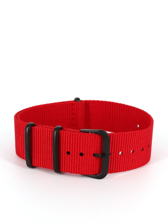 Vitopoulos Riemen aus Stoff Rot 24mm