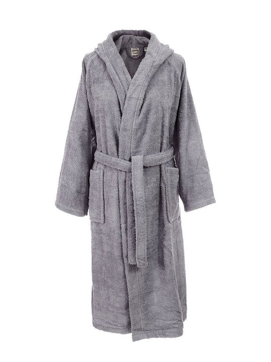 Dimcol 3010 Bathrobe with Hood Grey 420gr/m²