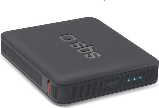 SBS NanoTube Power Bank 5000mAh 10W με Θύρα USB-C Power Delivery Μαύρο