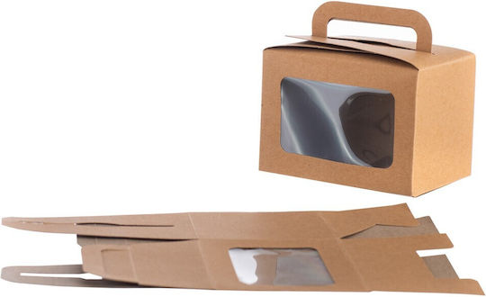 Kraft Rt171-1 Kraft Christmas Box for Gift Brown 10x7x7cm. 10pcs