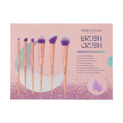Profusion Cosmetics Επαγγελματικό Σετ με Πινέλα για Σκιά Ματιών 8τμχ
