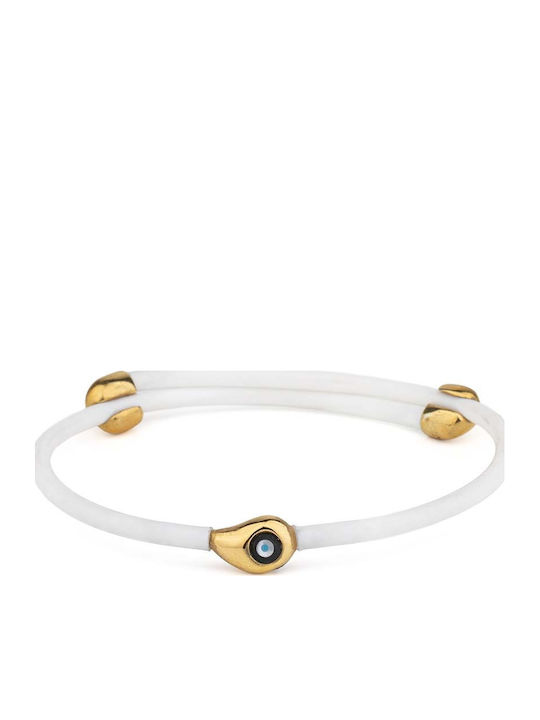 Moero Women's Bracelet with design Eye made of Silver Gold Plated