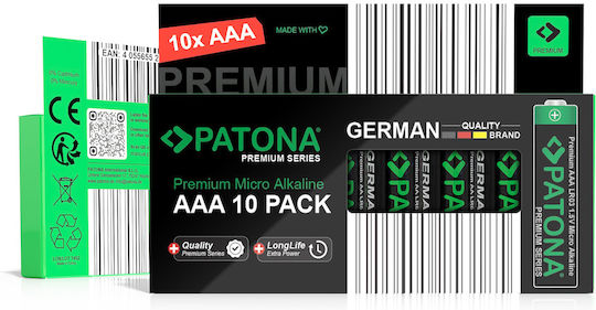 Patona Αλκαλικές Μπαταρίες AAA 1.5V 10τμχ