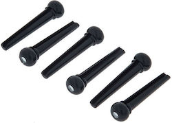 Harley Benton Acoustic Guitar Bridge Pin Set Black Dot