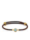 Moero Women's Bracelet with design Eye made of Silver Gold Plated