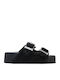 Women's Flat Sandals in Black Color