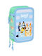 Bluey Тройна Ученическа Раница Bluey Sisters Зелен Джоб За Бутилка 12,5 X 19,5 X 5,5 См 37 Части