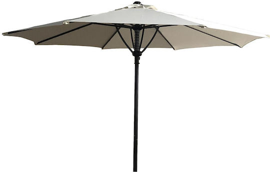 Garten- und Terrassen-Sonnenschirm Rundschreiben Aluminium Ecru Φ3m