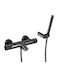 Paini Mixing Bathtub Shower Faucet Thermostatic Complete Set Black