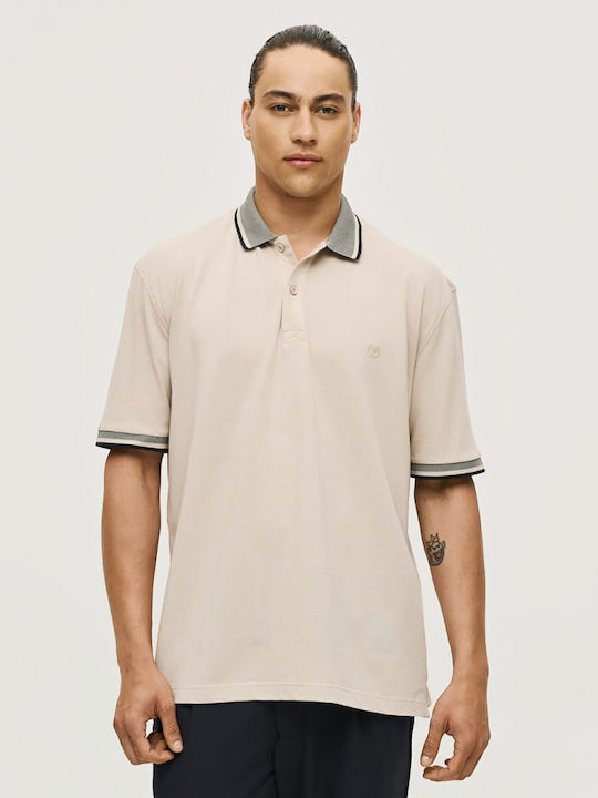 Polo Bluza Tricou Cu Mânecă Scurtă Bej Ecru