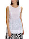 Women's Blouse Cotton Sleeveless White