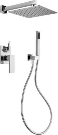 Paini Built-in Faucet Mixer for Shower 2 Exits Silver