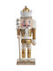 Weihnachts-Nussknacker Gold Höhe 15cm.