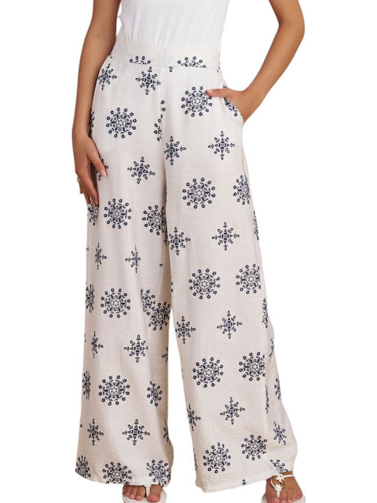 Women's Fabric Trousers White