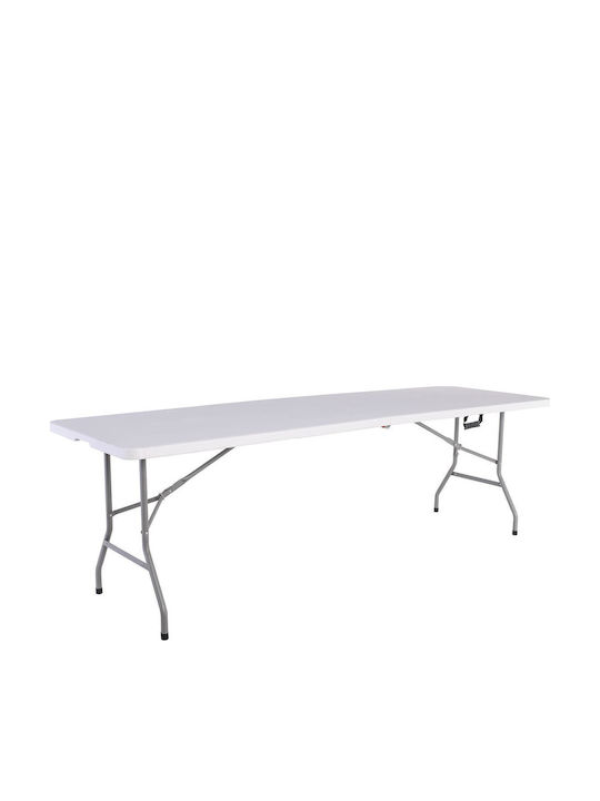 Tisch Zusammenklappbar Grey, White 242x75x74cm