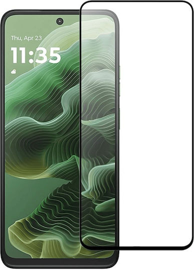 Techwave 5D 0.3mm Full Glue Full Face Tempered Glass Μαύρο (Moto G55)