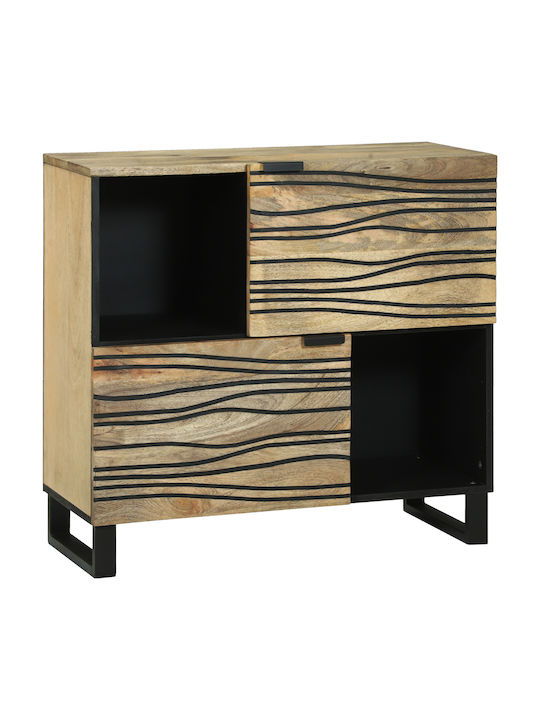 Bufet din Lemn Masiv Bej 80x33.5x75cm