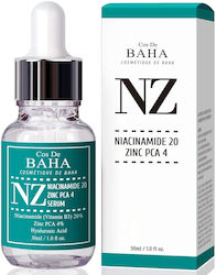 Cos De Baha NZ Niacinamide 20 Zinc PCA 4 Soothing and Anti-aging Face Serum with Niacinamide and Hyaluronic Acid for Brightening and Nourishing 30ml