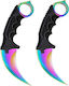 Karambit εκπαίδευσης Επιβίωσης Πολύχρωμο σε Θήκη