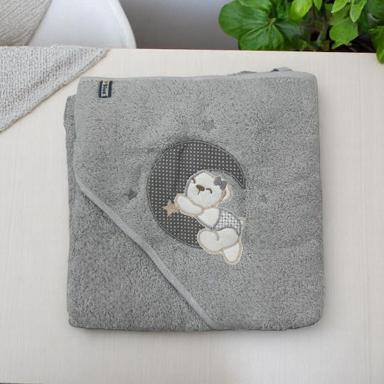 Blue Kids Baby Hooded Bath Towel 80x80cm