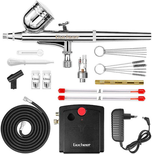 Aerograf Mini Airbrush cu recipient și compresor Bec 0.3mm