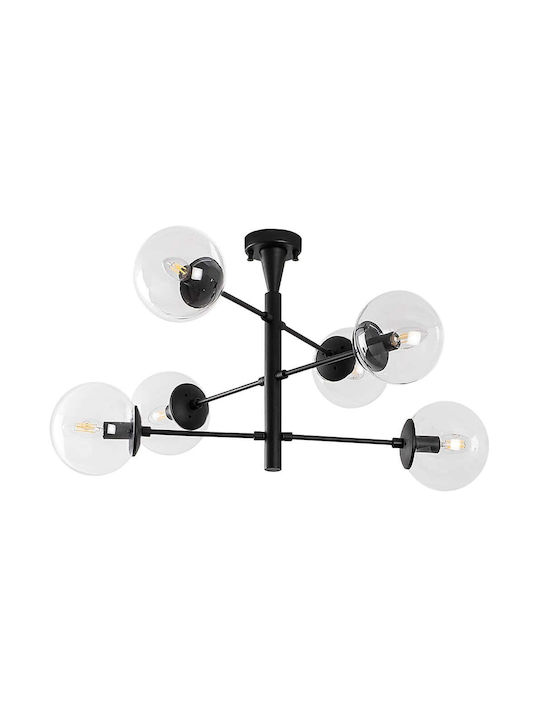 Opviq Arge Deckenleuchte 75cm Schwarz mit Fassu...