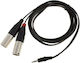 Mini Jack To 2 Xlr Male Audio Cable 3 Meters Dreitec